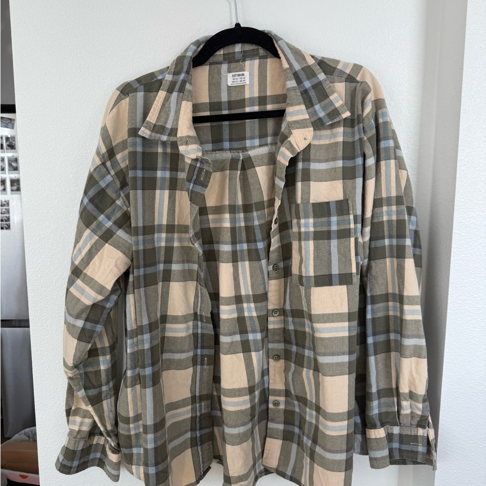 Cotton On Plaid Shirt in Green and Tan